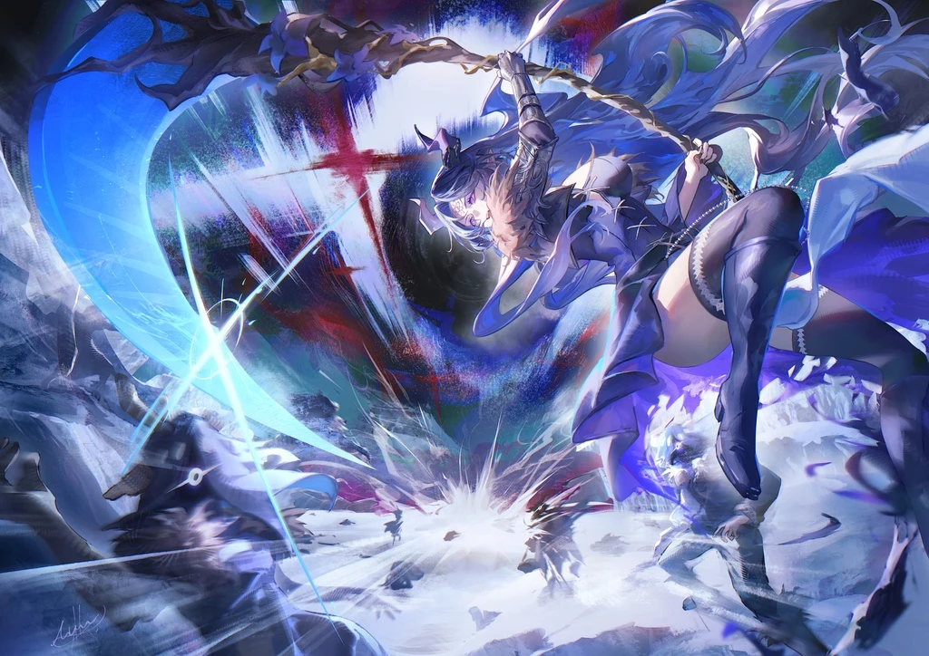 Armor, Blue Eyes, Blue Hair