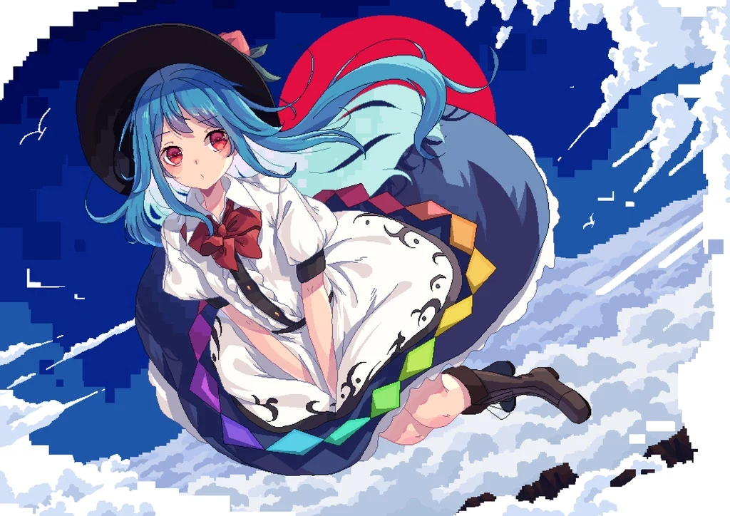 Touhou, Hinanawi Tenshi, Aqua Hair