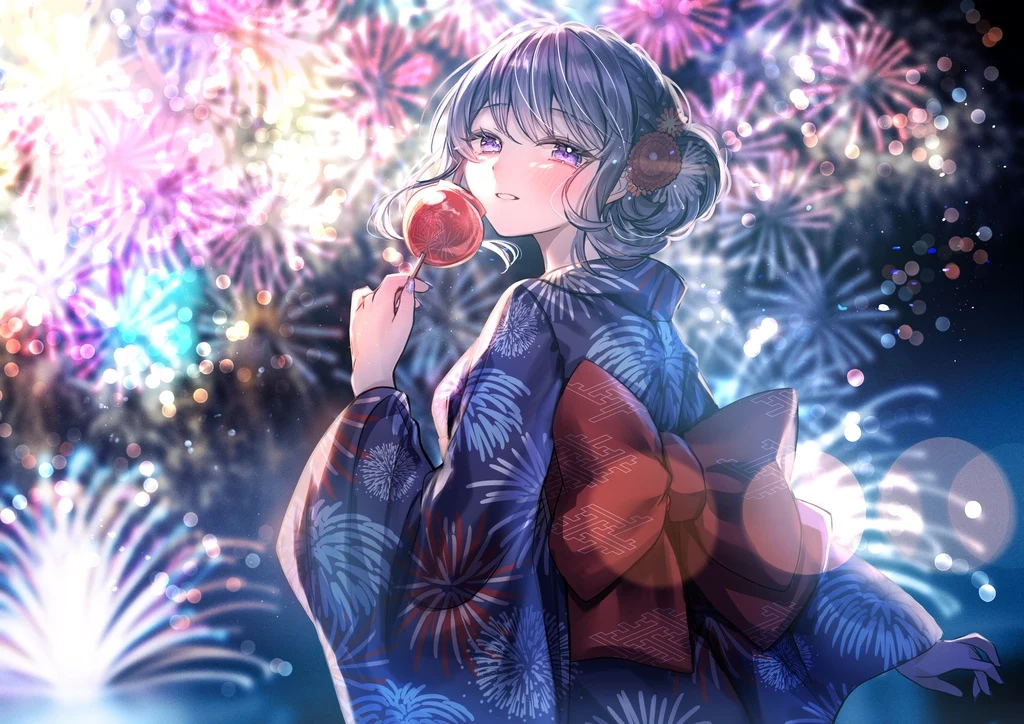 Original, Blue Hair, Bow