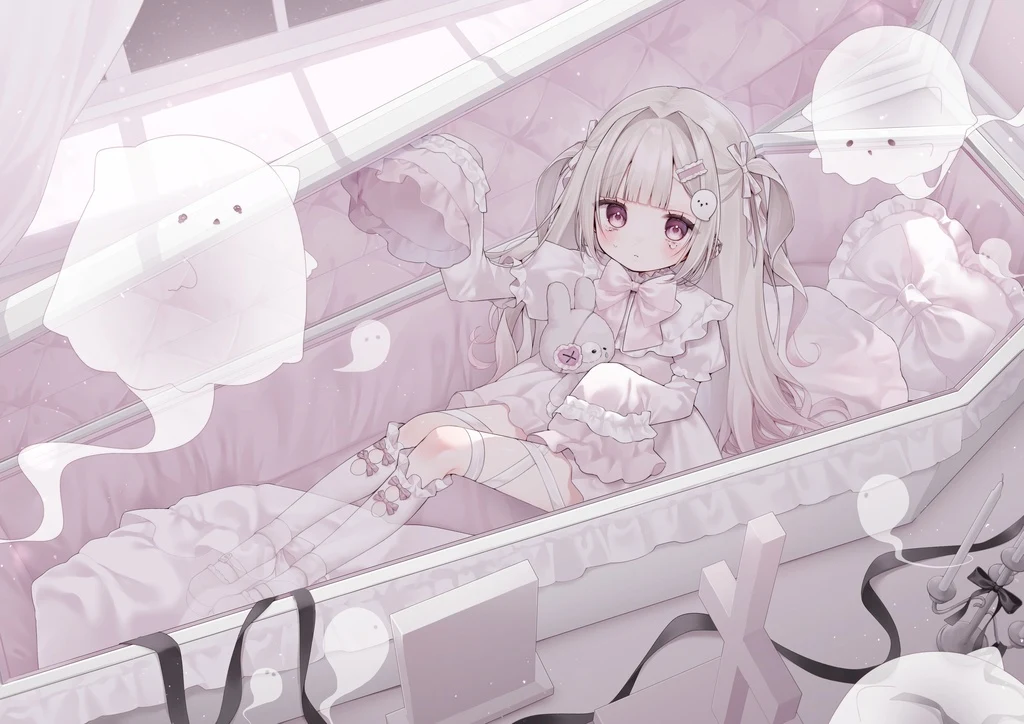 Blush, Bow, Bunny