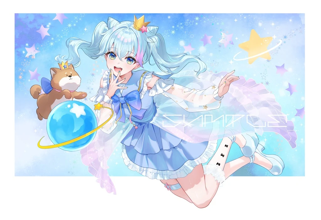 Animal, Aqua Eyes, Blue Hair