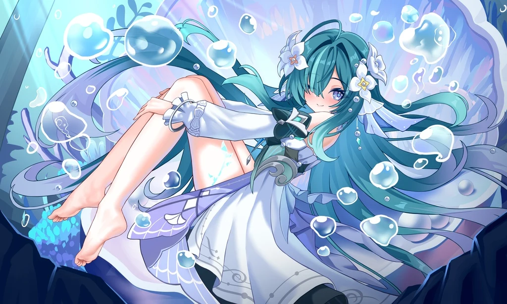 Genshin Impact, Vodyanitsa, Aqua Hair