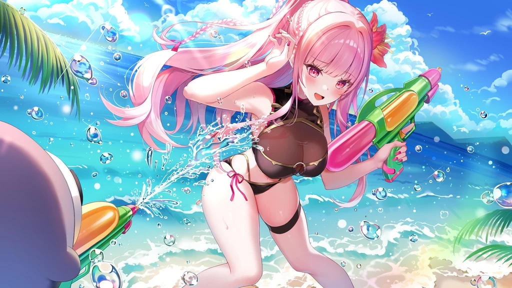 Hololive, Mori Calliope, Beach