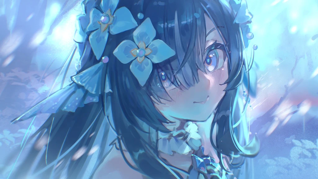 Genshin Impact, Vodyanitsa, Black Hair