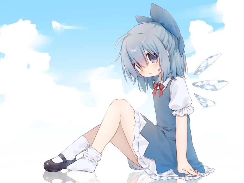 Touhou, Cirno, Blue Eyes