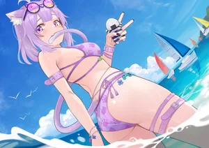 hololive, nekomata okayu, animal ears #163