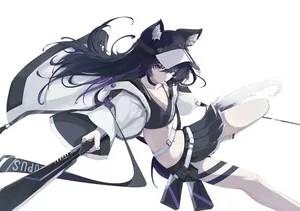 original, animal ears, black hair #223