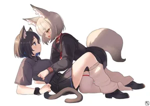 original, 2girls, animal #438