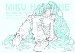 vocaloid, hatsune miku, aqua eyes #6