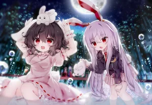 touhou, houraisan kaguya, inaba tewi #400