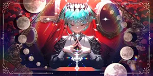 vocaloid, hatsune miku, aqua hair #36