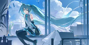 vocaloid, hatsune miku, aqua eyes #517