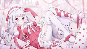 bicolored eyes, blush, bow #316
