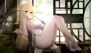 original, blonde hair, blush #167