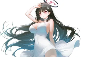 blue archive, tsukatsuki rio, black hair #519