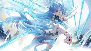 wuthering waves, qingxiao (wuthering waves), blue eyes #598