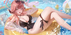 blue archive, rikuhachima aru, blush #67