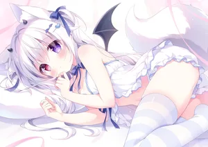 original, animal ears, bicolored eyes #477