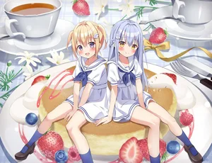 2girls, 3d, aliasing #1006