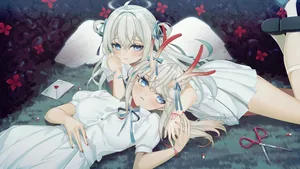 2girls, angel, bandaid #398