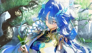 wuthering waves, qingxiao (wuthering waves), blue eyes #690