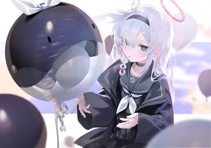 blue archive, plana (blue archive), black eyes #973