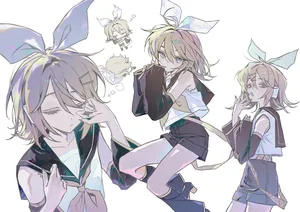 vocaloid, kagamine rin, blonde hair #483