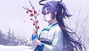 blue archive, hayase yuuka, bow #518