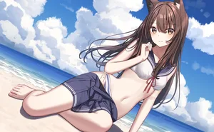 original, animal ears, barefoot #1004